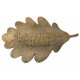 Placa con diseño de hoja de latón BLDP01